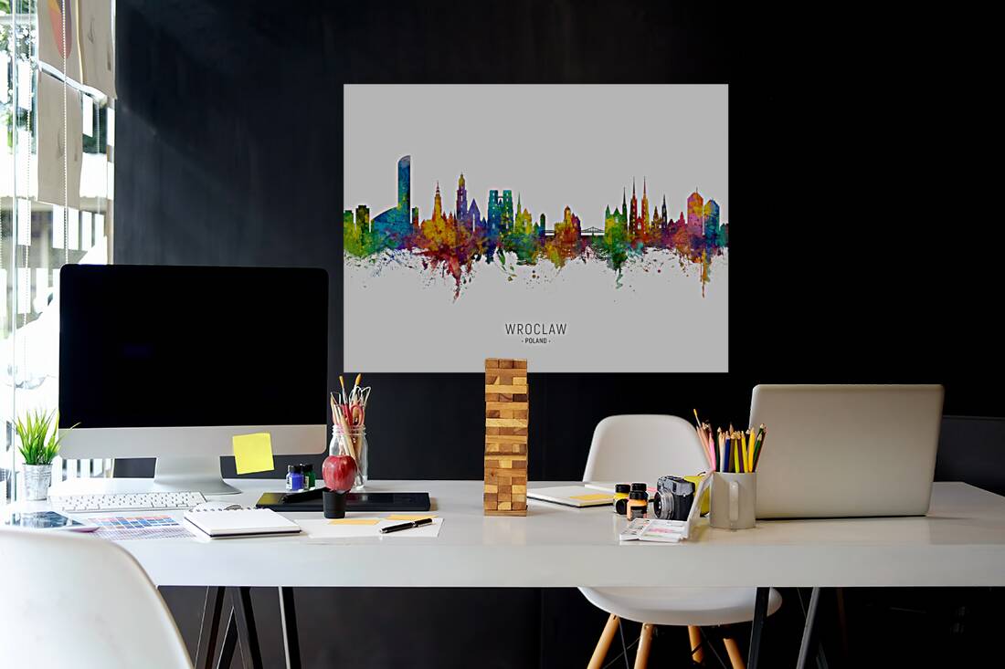 Wroclaw Poland Skyline Reproduction