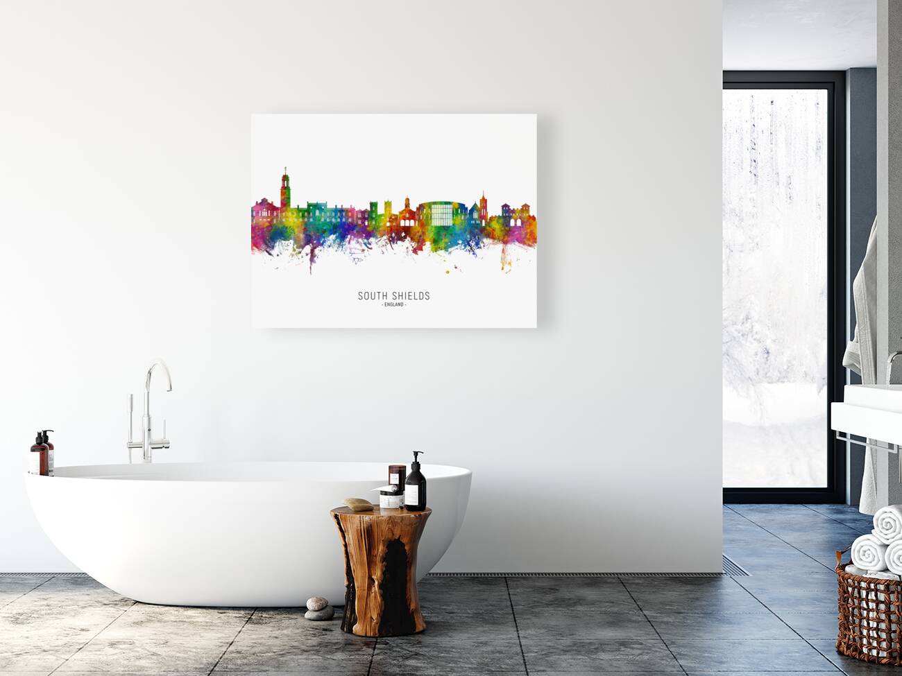 South Shields England Skyline Reproduction