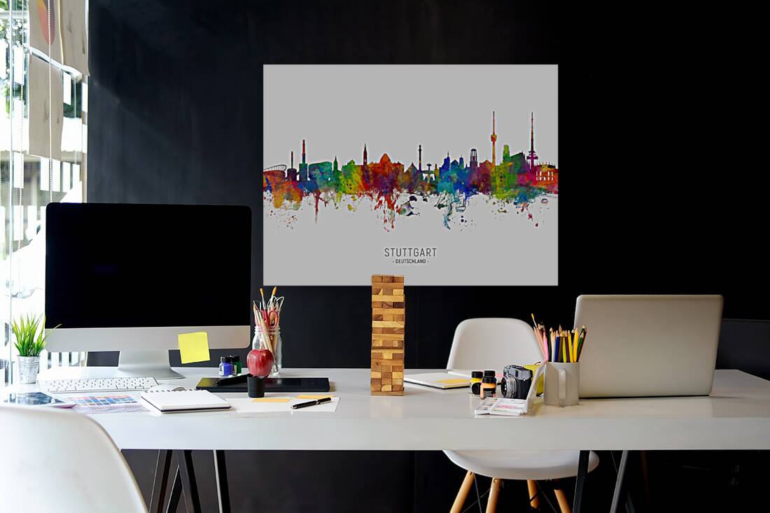 Stuttgart Germany Skyline Reproduction