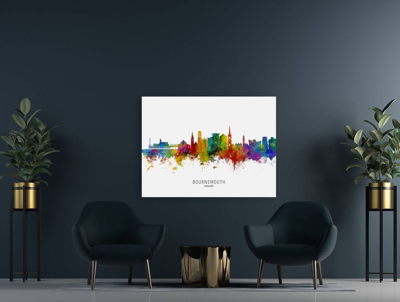 Bournemouth England Skyline Reproduction