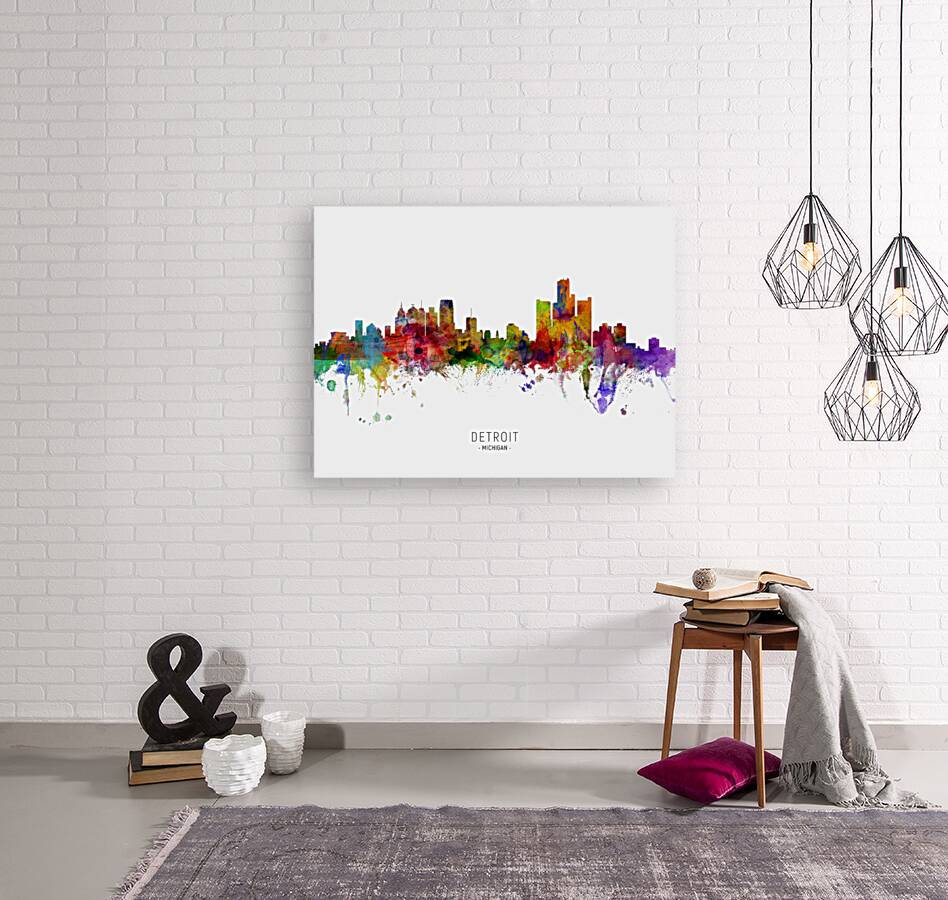 Detroit Michigan Skyline Reproduction