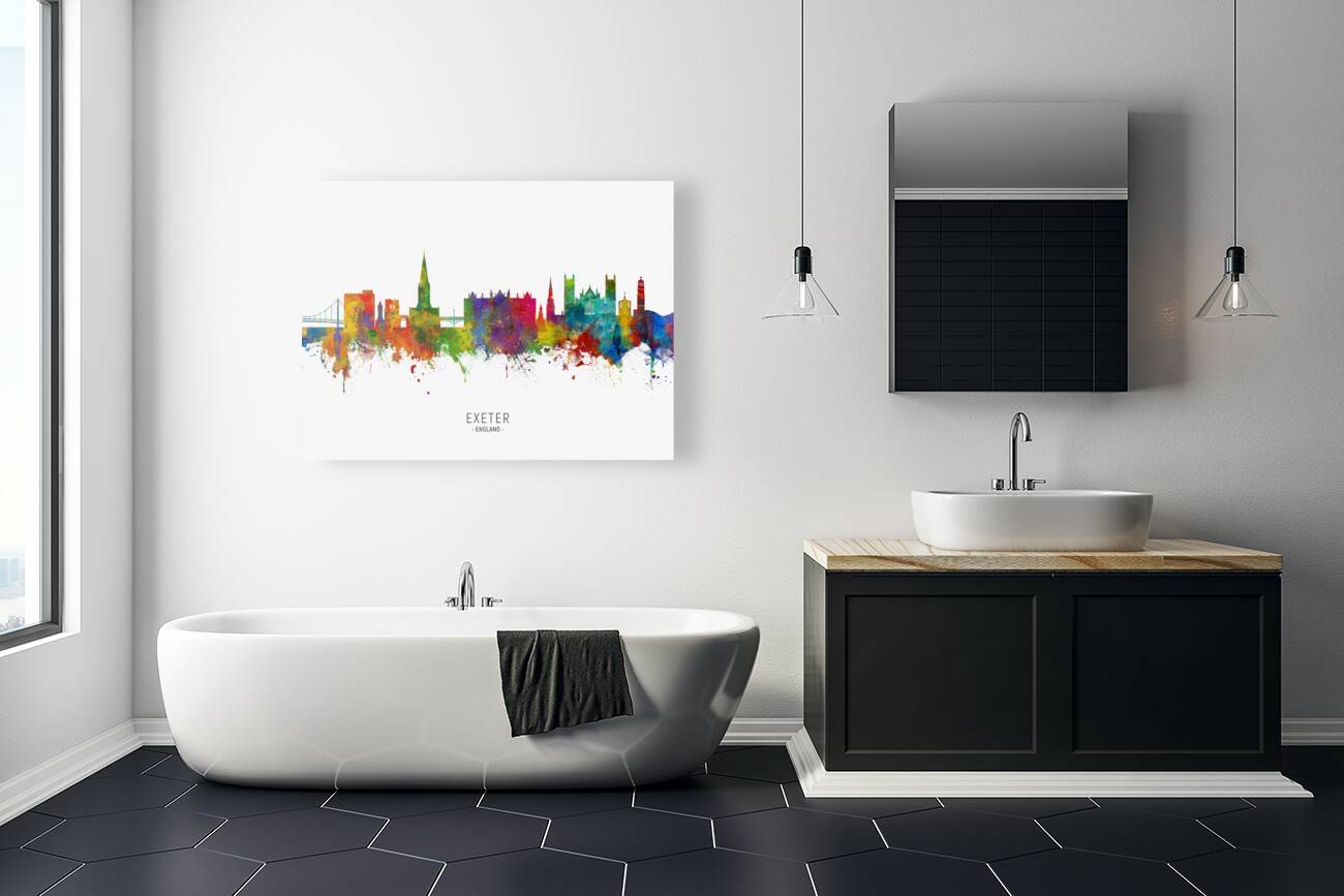 Exeter England Skyline Reproduction