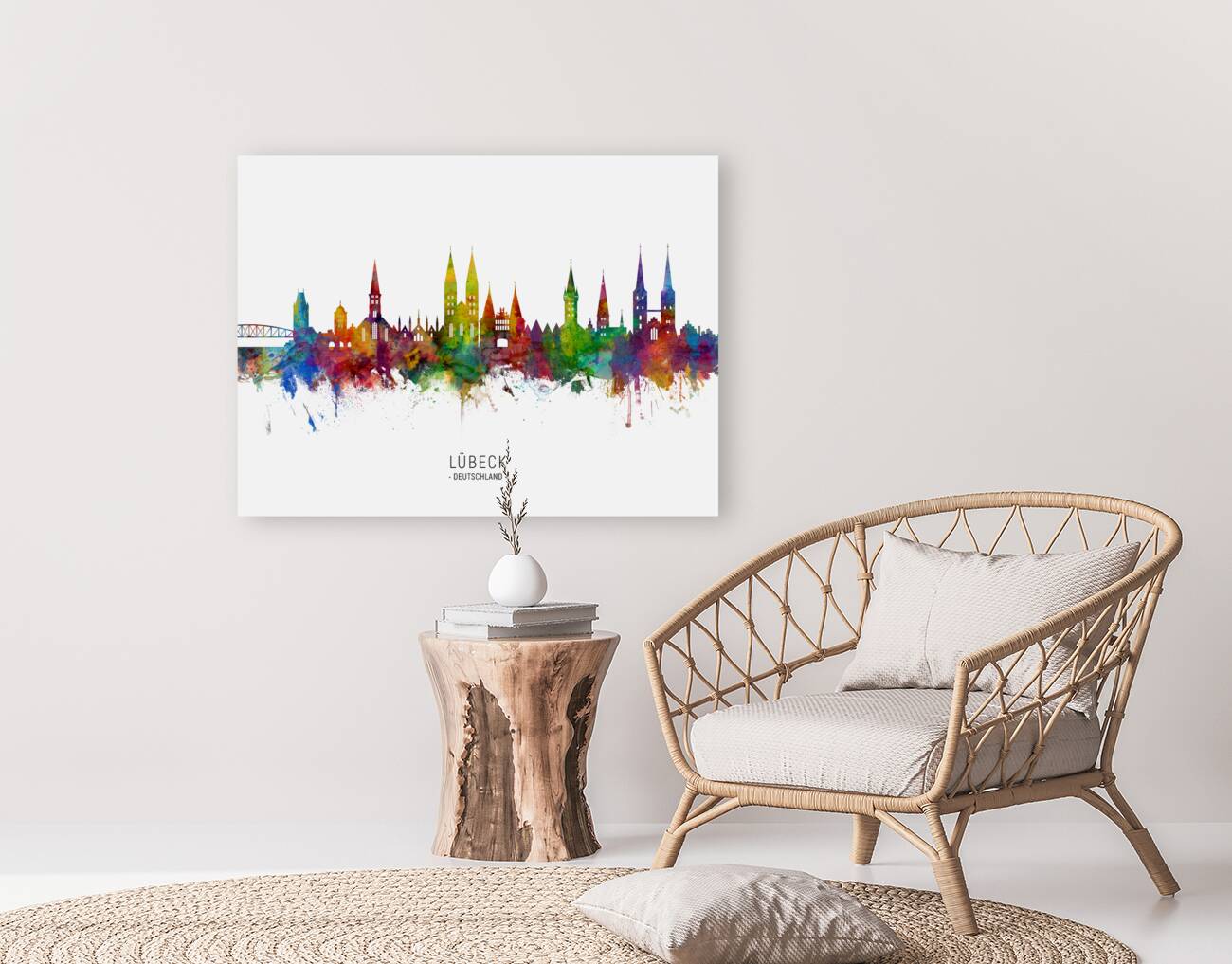 Lubeck Germany Skyline Reproduction