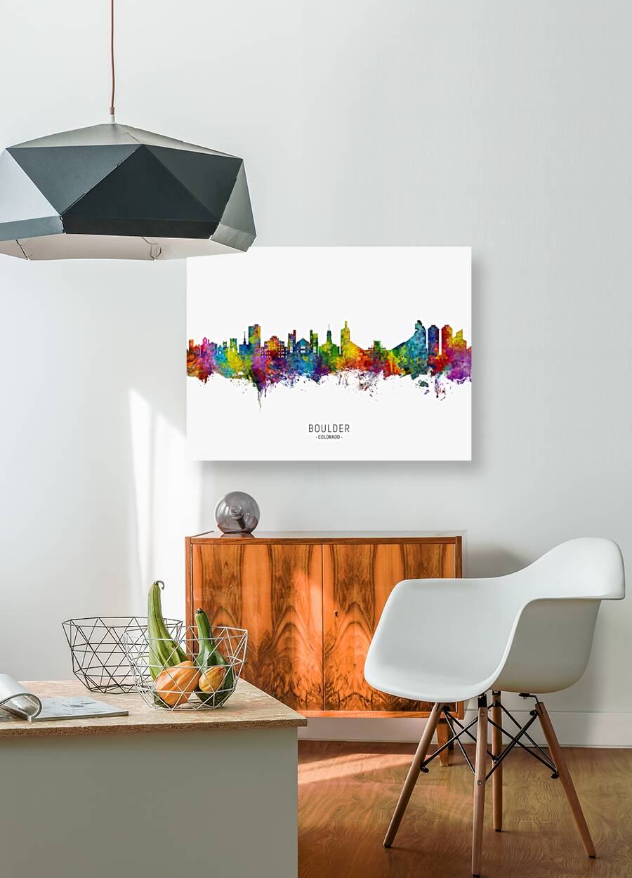 Boulder Colorado Skyline Reproduction