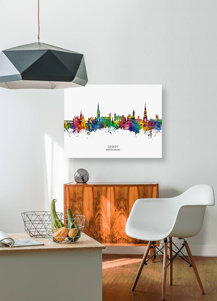 Derry Northern Ireland Skyline Reproduction