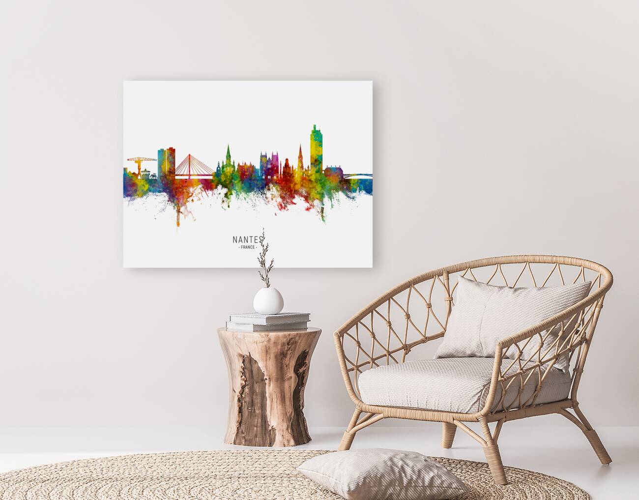 Nantes France Skyline Reproduction