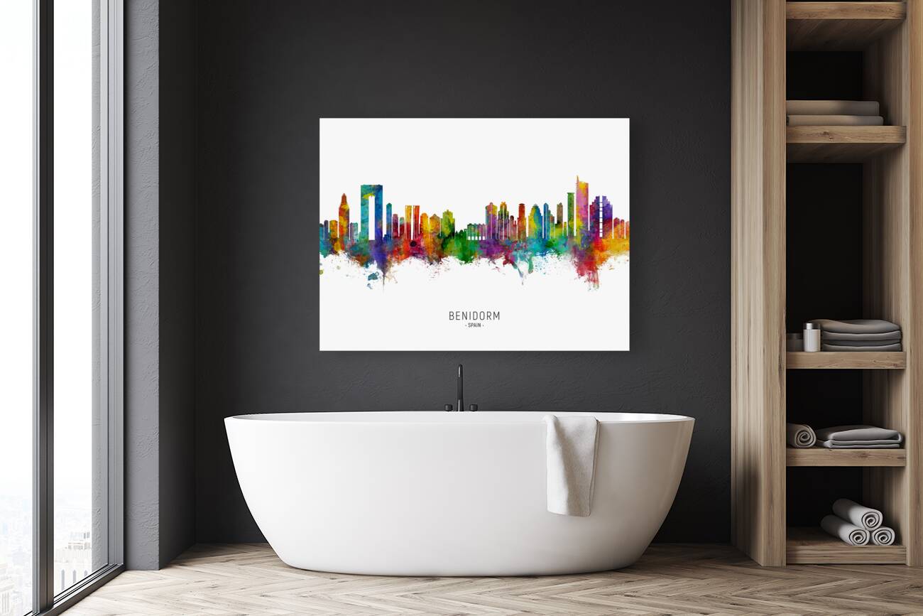 Benidorm Spain Skyline Reproduction