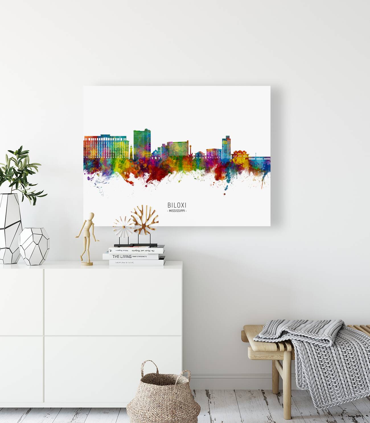 Biloxi Mississippi Skyline Reproduction