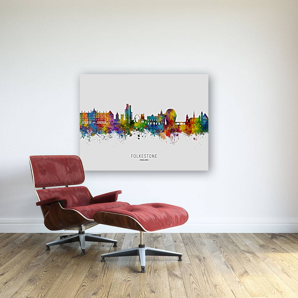 Folkestone England Skyline Reproduction
