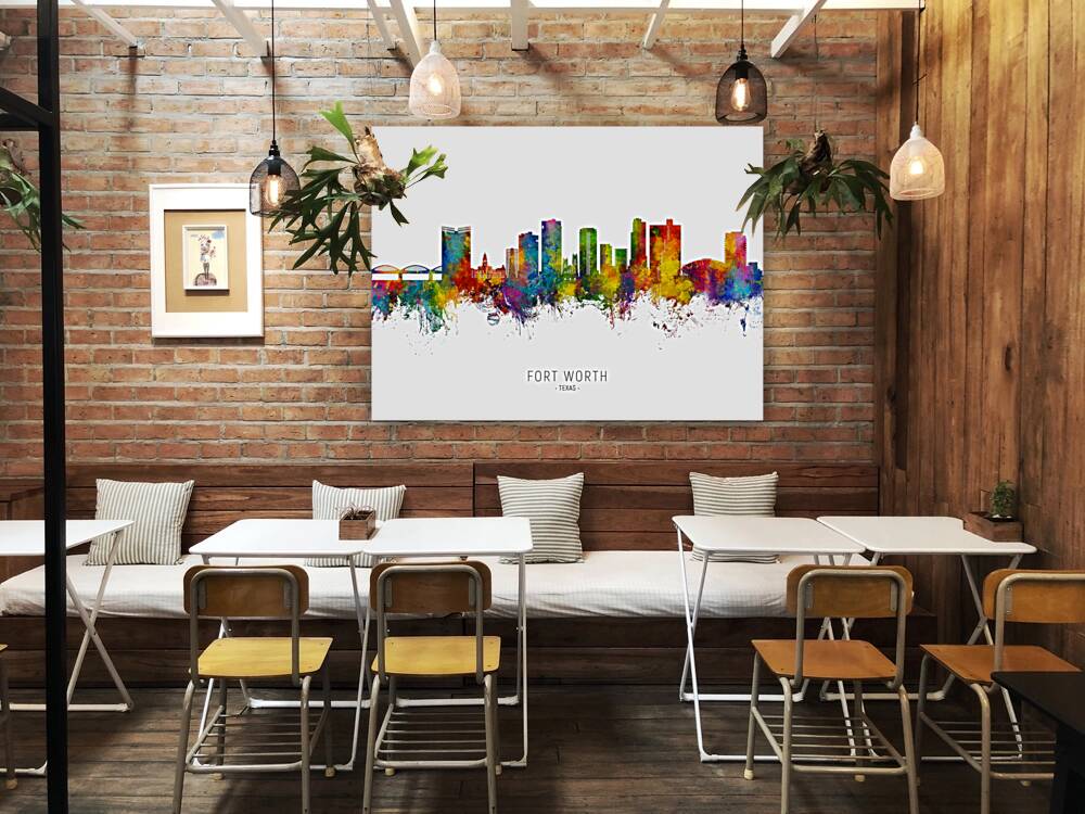 Fort Worth Texas Skyline Reproduction