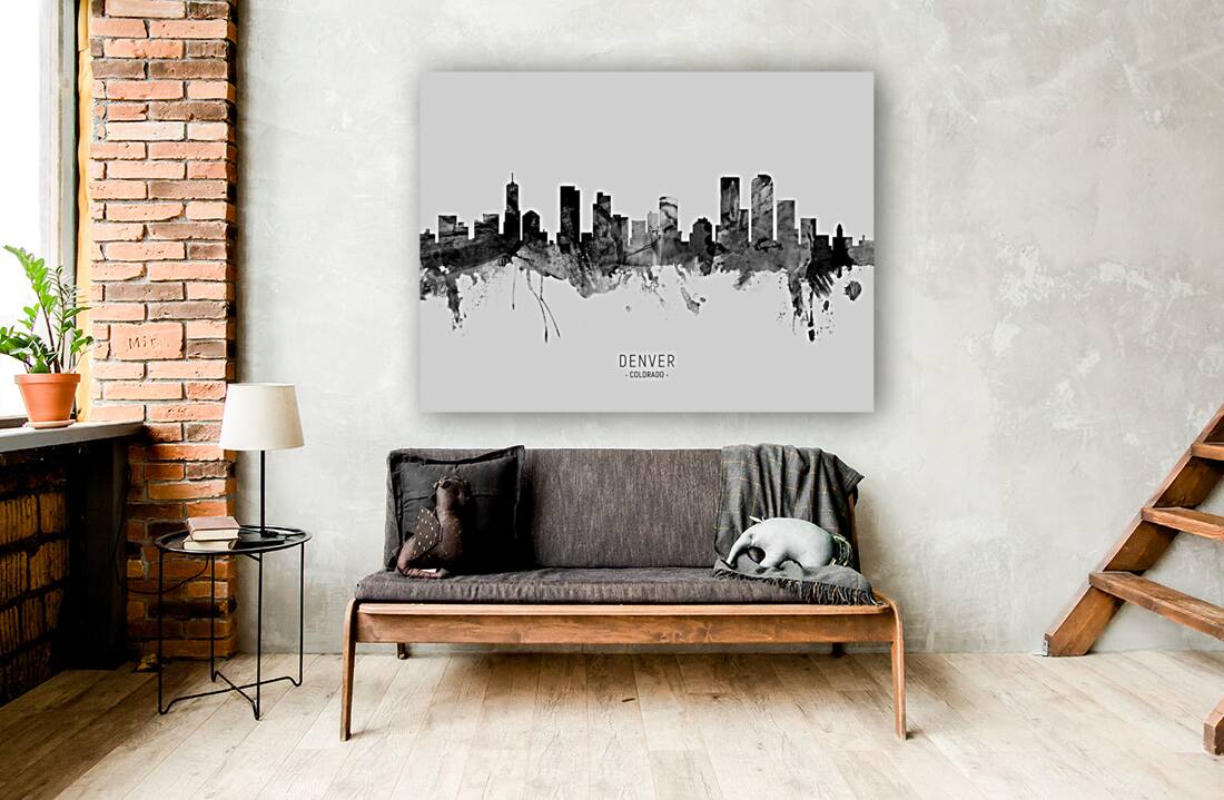 Denver Colorado Skyline Reproduction