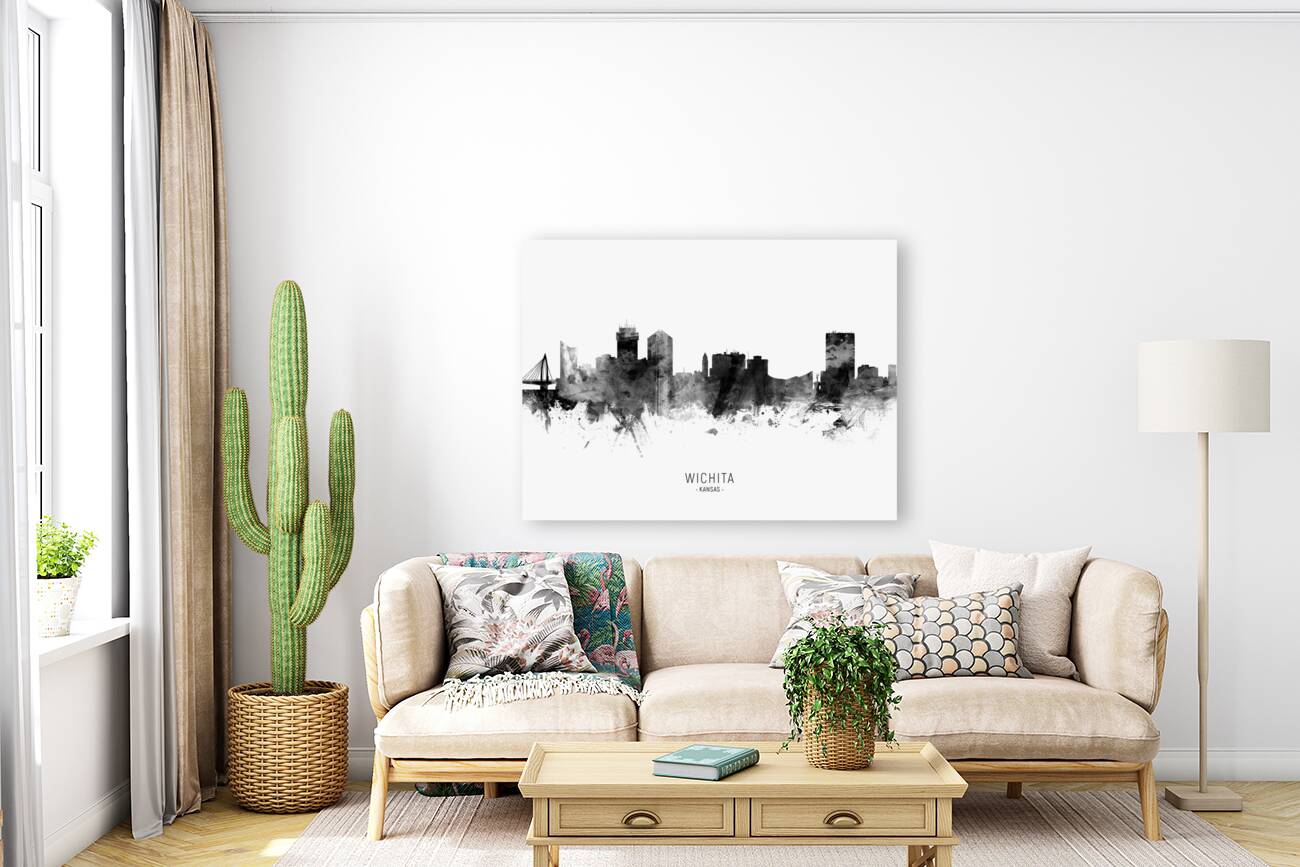 Wichita Kansas Skyline Reproduction