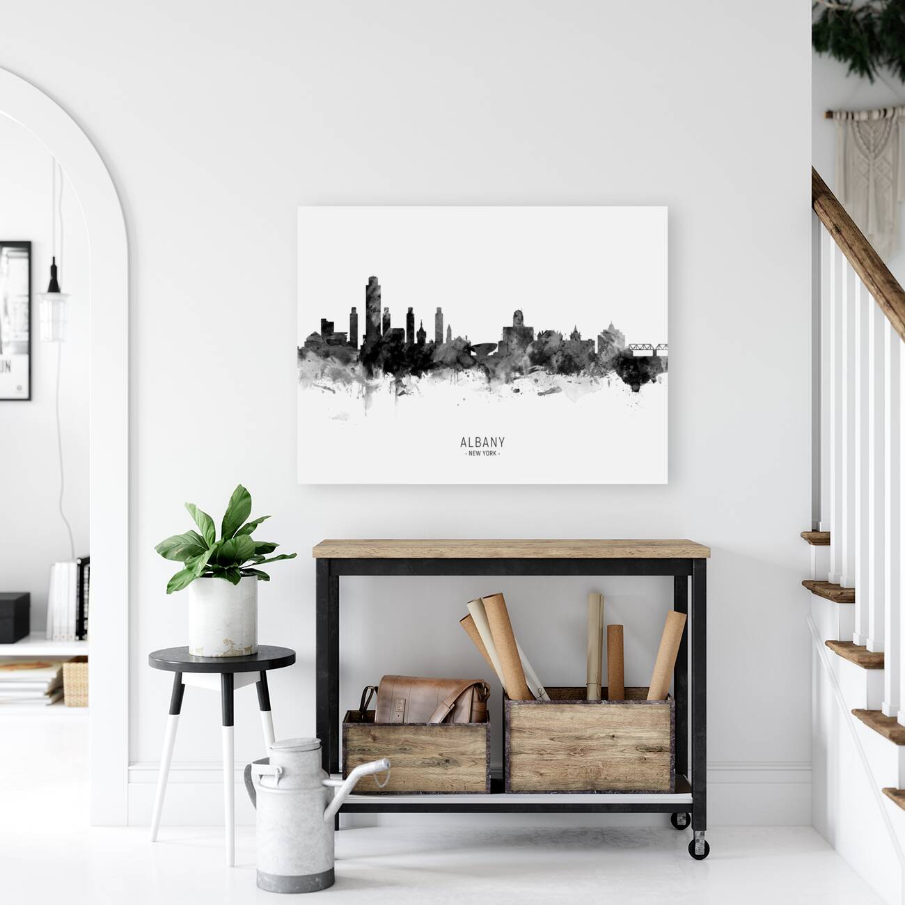 Albany New York Skyline Reproduction