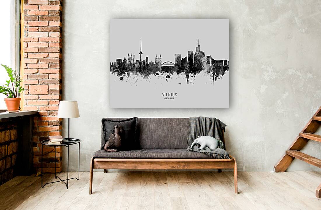 Vilnius Lithuania Skyline Reproduction