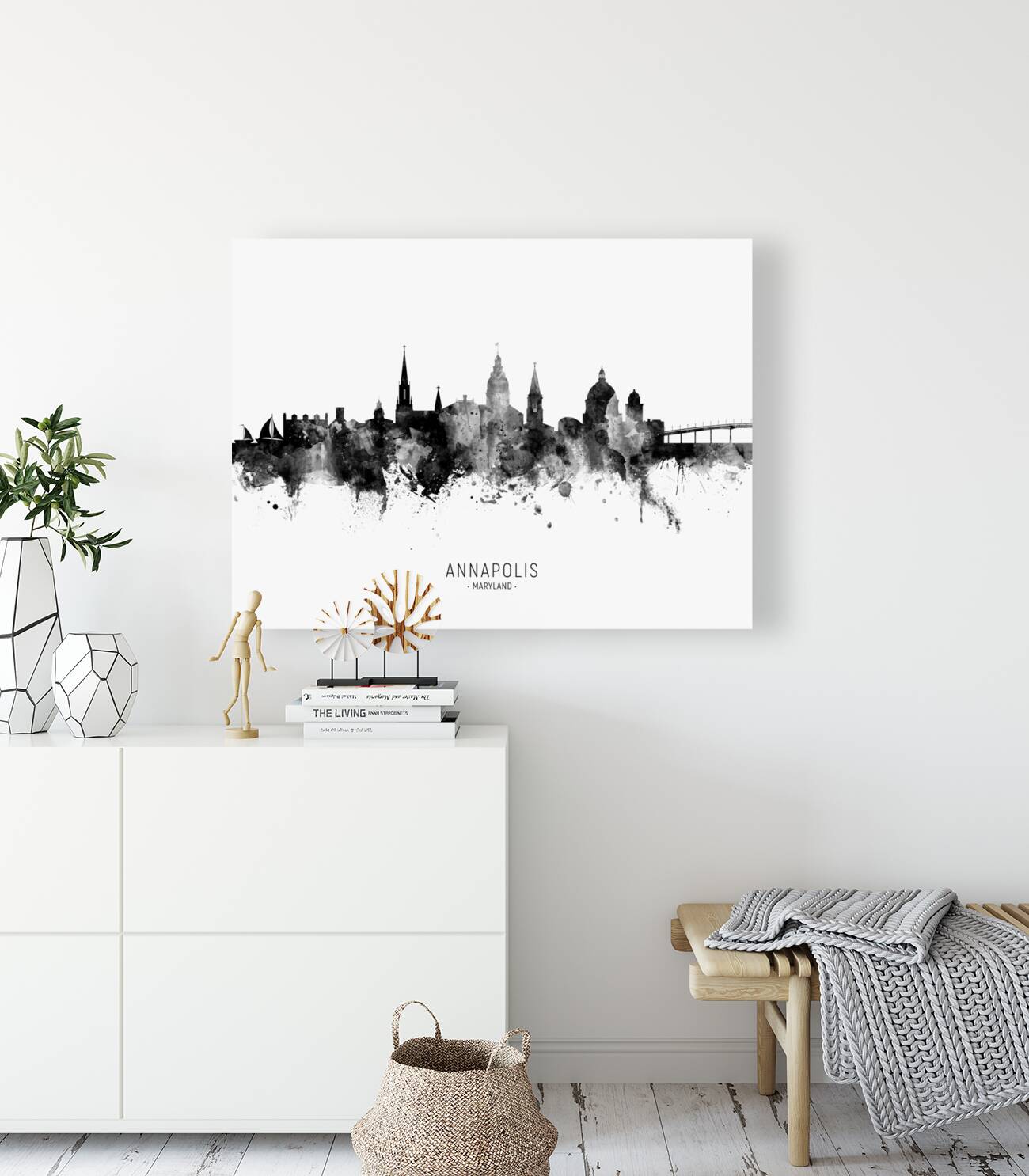 Annapolis Maryland Skyline Reproduction
