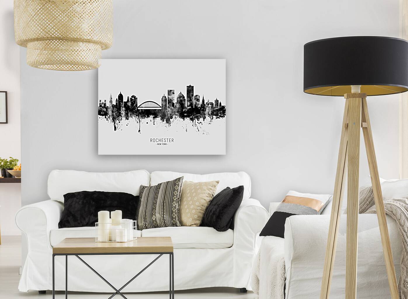 Rochester New York Skyline Reproduction