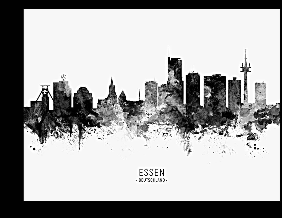 Essen Germany Skyline Reproduction