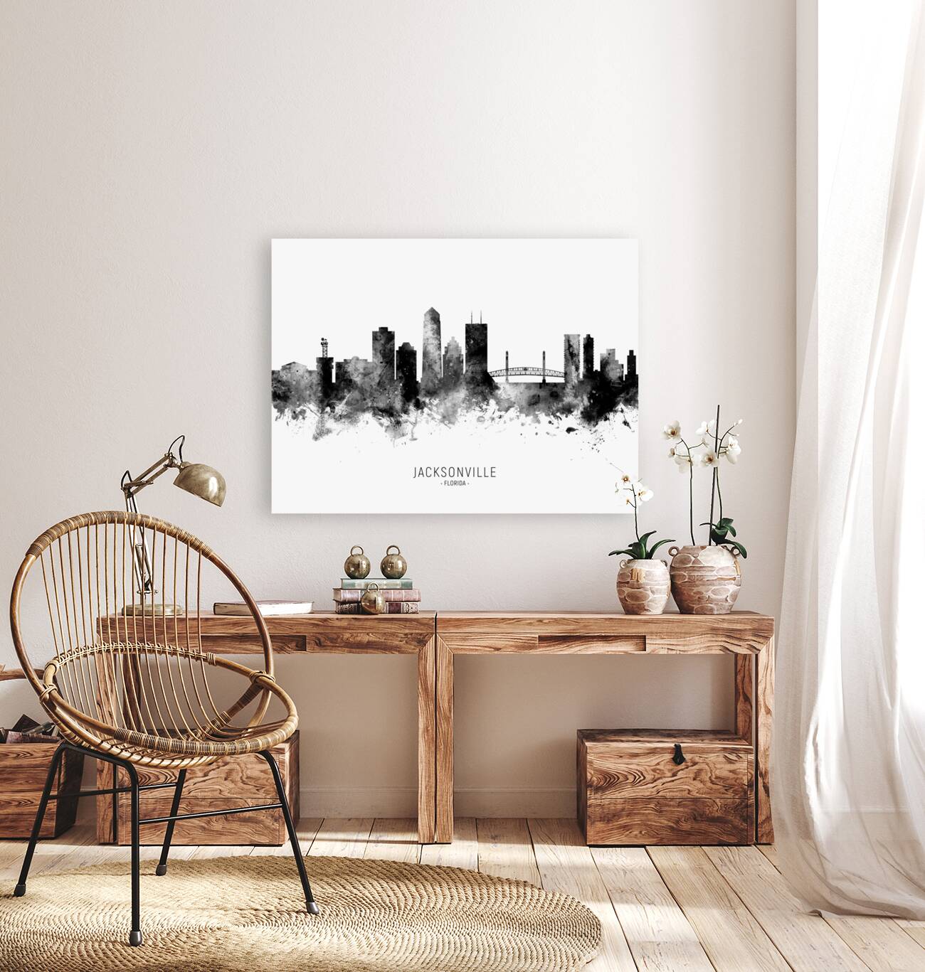 Jacksonville Florida Skyline Reproduction