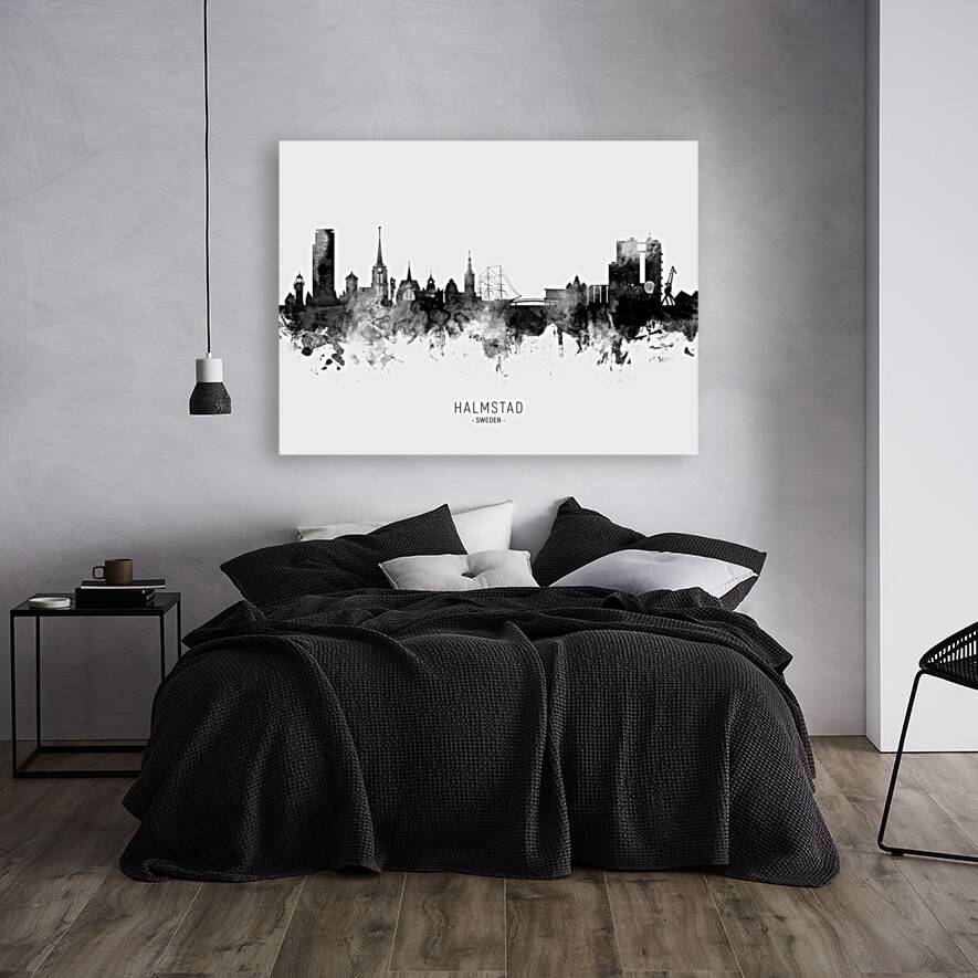 Halmstad Sweden Skyline Reproduction