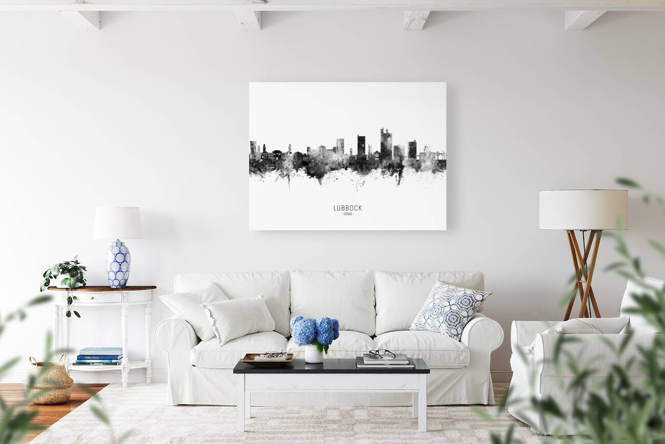 Lubbock Texas Skyline Reproduction