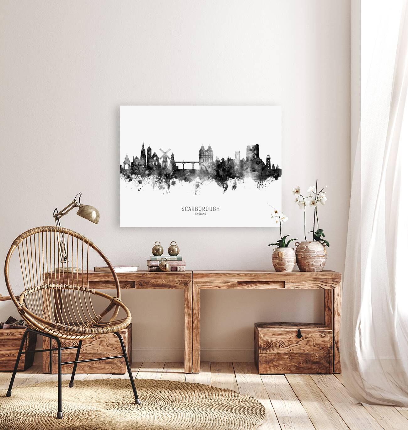 Scarborough England Skyline Reproduction