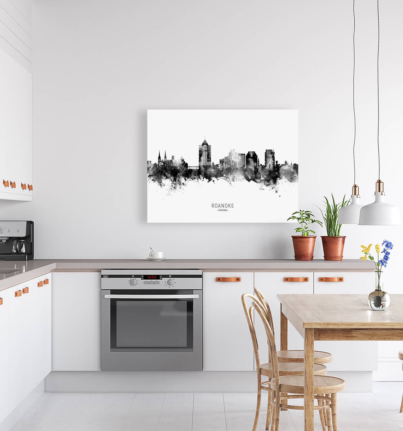 Roanoke Virginia Skyline Reproduction