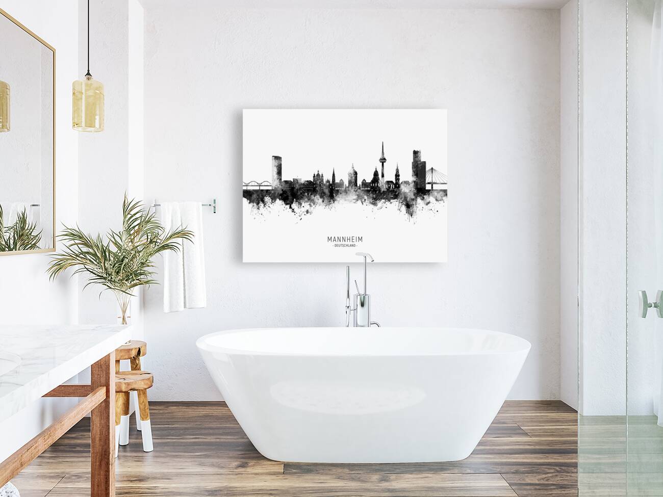 Mannheim Germany Skyline Reproduction