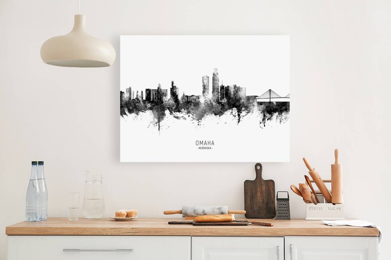 Omaha Nebraska Skyline Reproduction