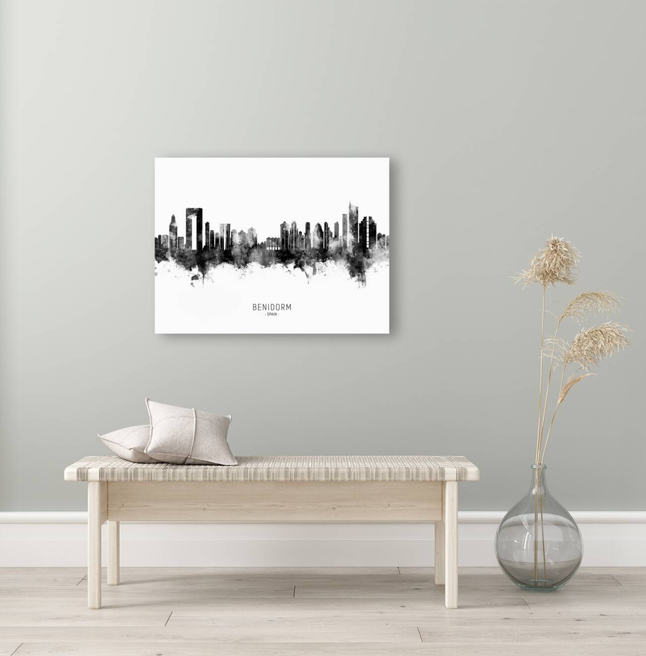 Benidorm Spain Skyline Reproduction