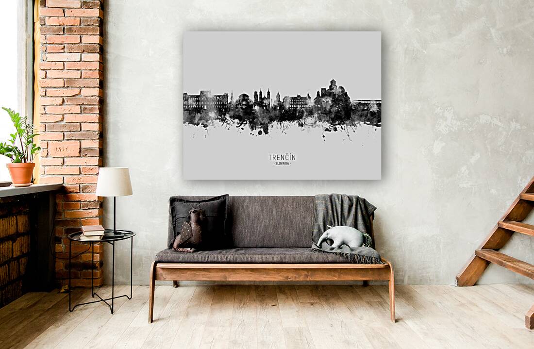 Trencin Slovakia Skyline Reproduction