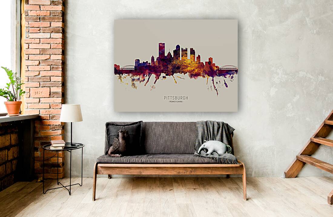 Pittsburgh Pennsylvania Skyline Reproduction