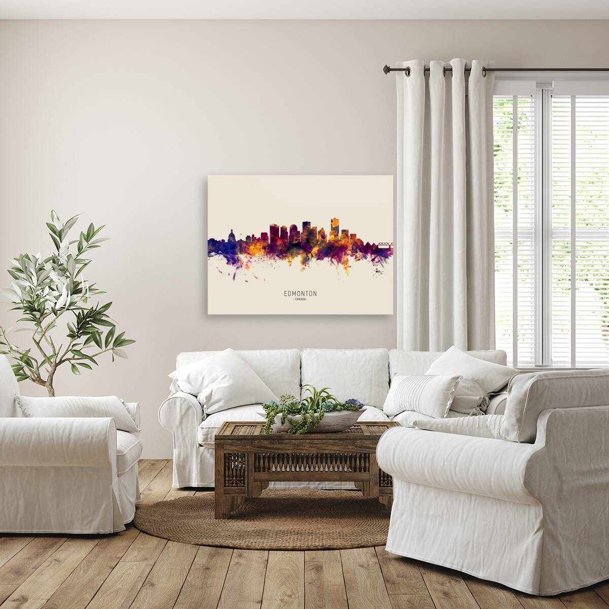 Edmonton Canada Skyline Reproduction