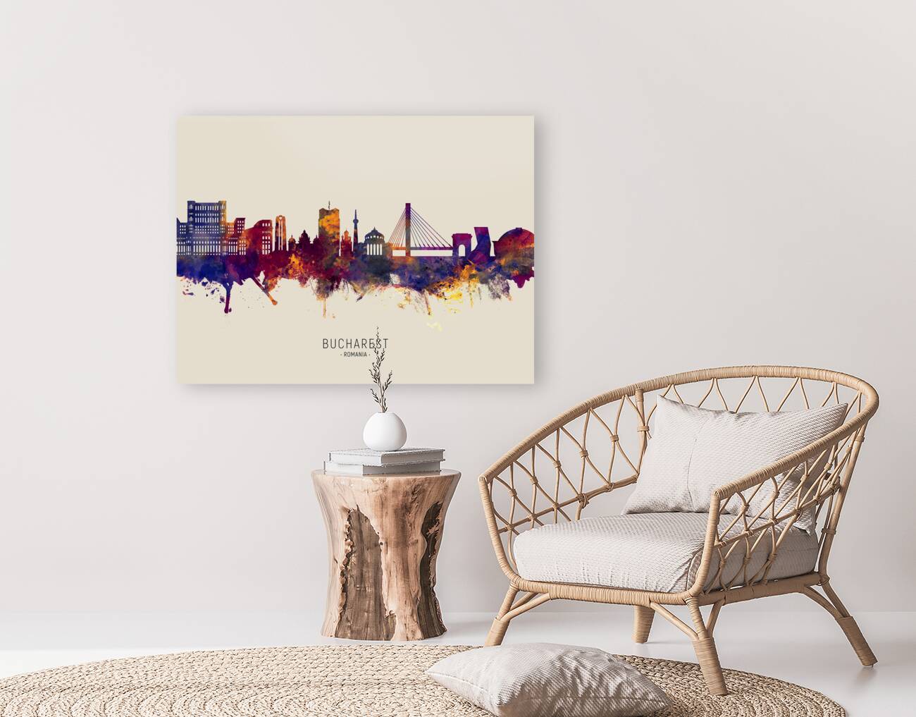 Bucharest Romania Skyline Reproduction