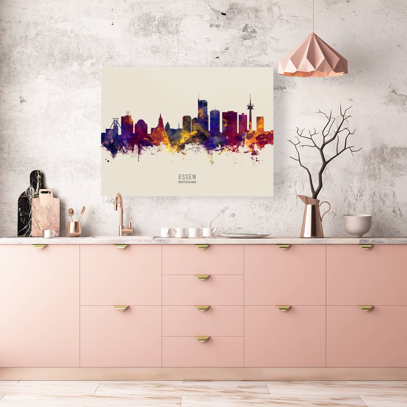 Essen Germany Skyline Reproduction