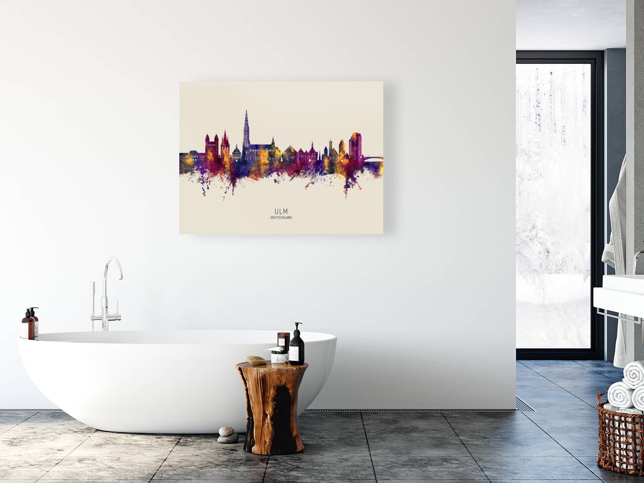Ulm Germany Skyline Reproduction