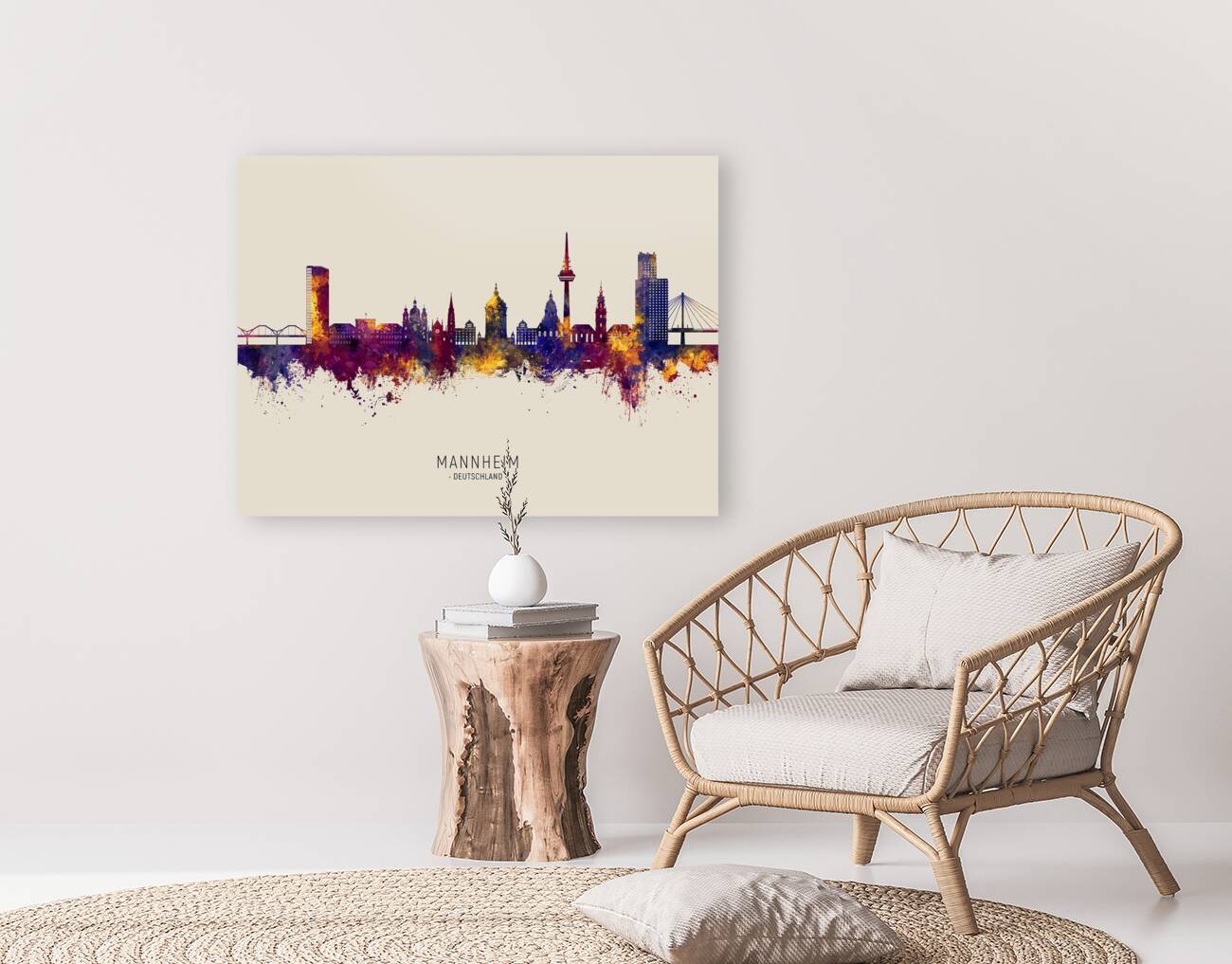 Mannheim Germany Skyline Reproduction