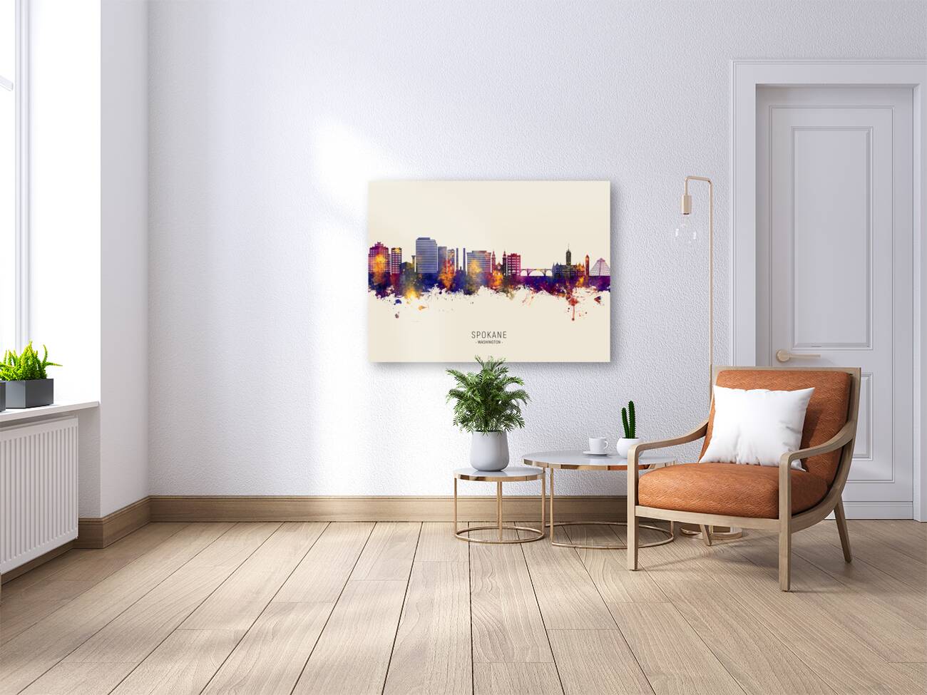 Spokane Washington Skyline Reproduction