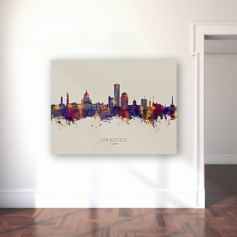 Springfield Illinois Skyline Reproduction