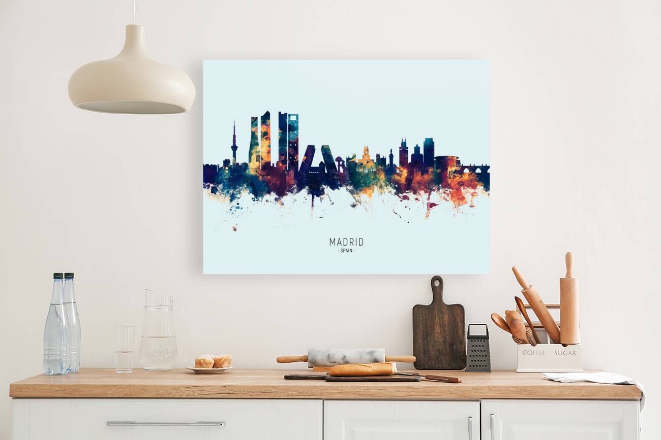 Madrid Spain Skyline Reproduction