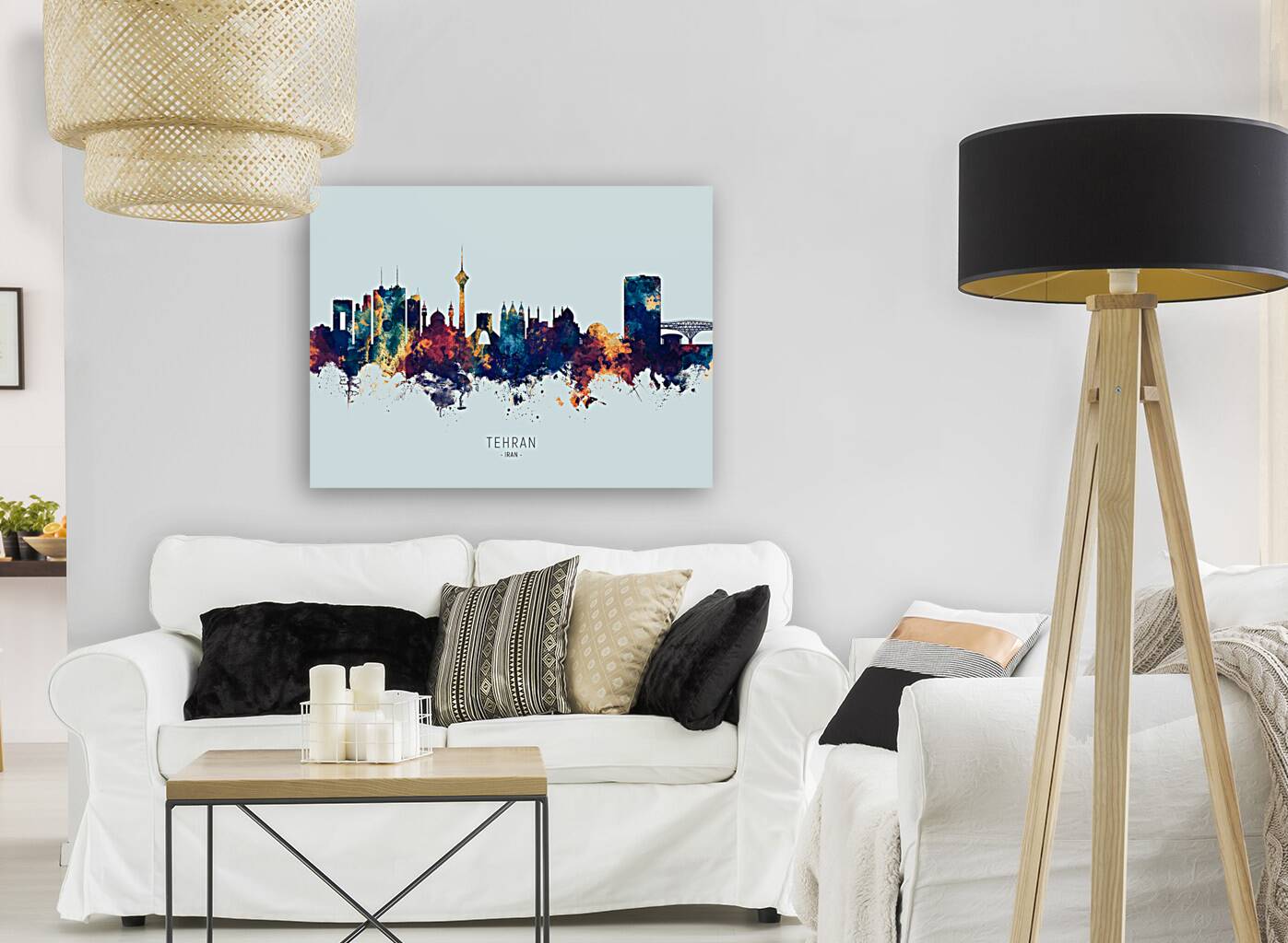 Tehran Iran Skyline Reproduction