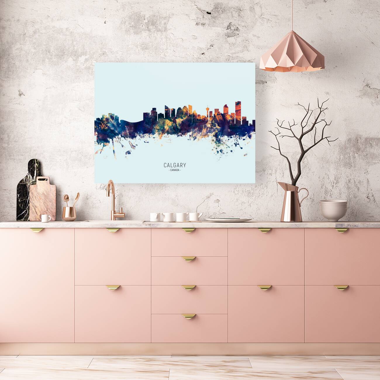 Calgary Canada Skyline Reproduction