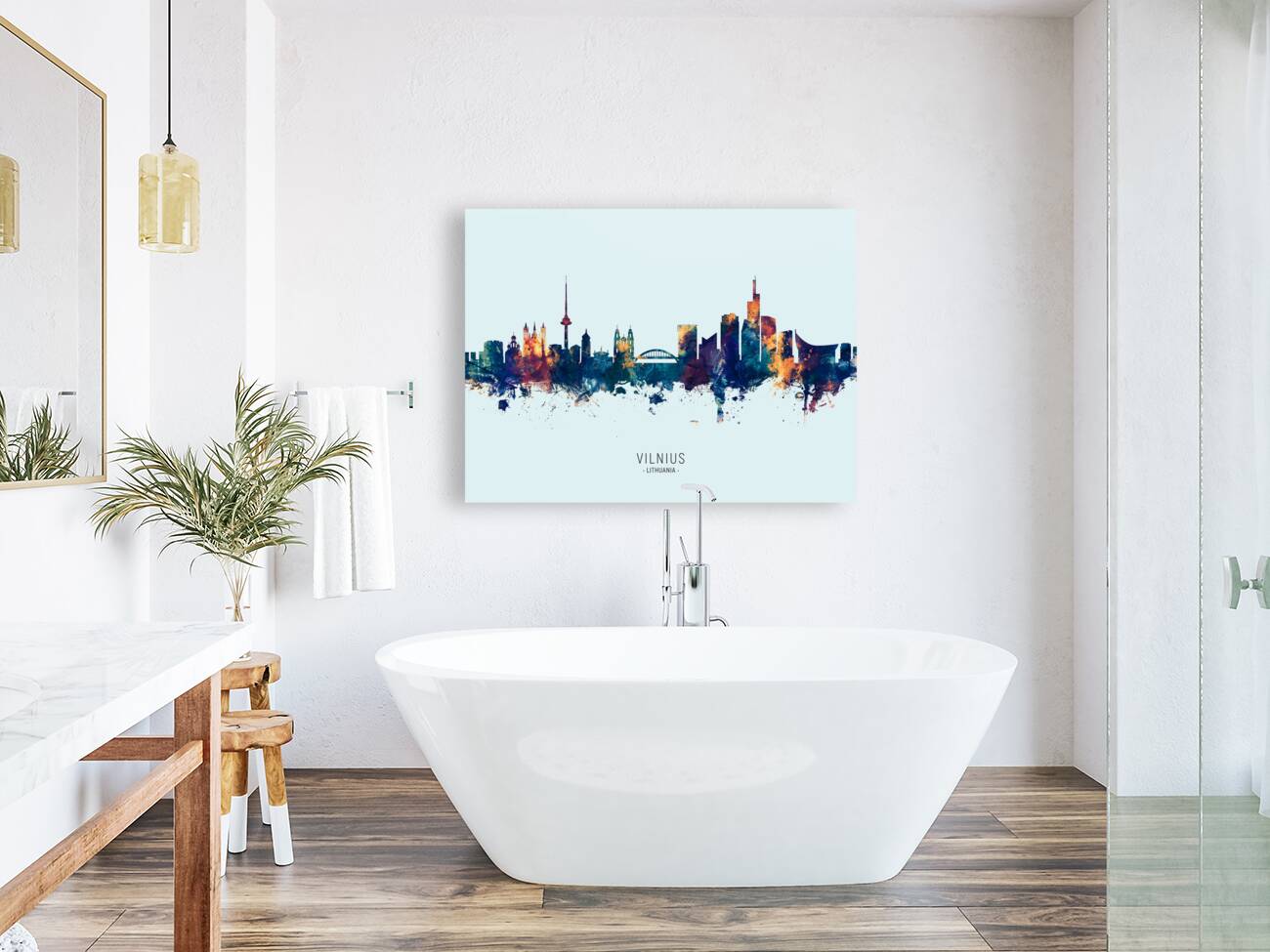 Vilnius Lithuania Skyline Reproduction