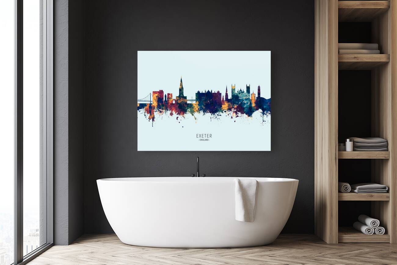 Exeter England Skyline Reproduction