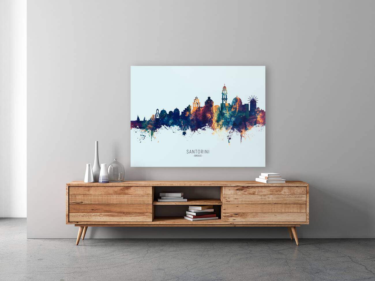 Santorini Skyline Reproduction