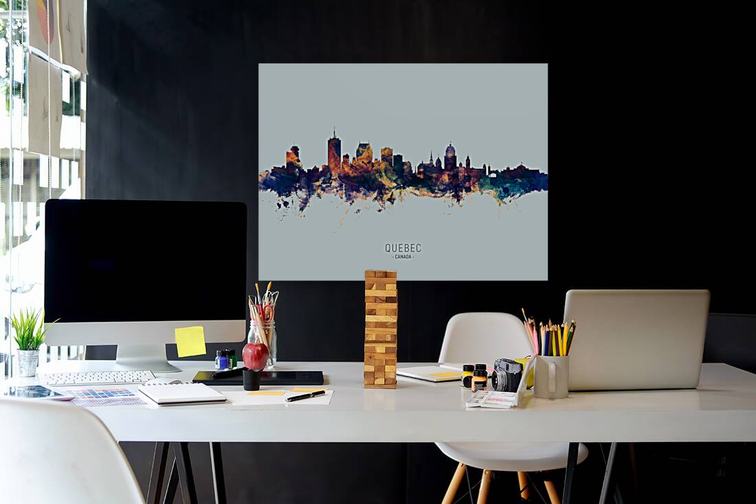 Quebec Canada Skyline Reproduction