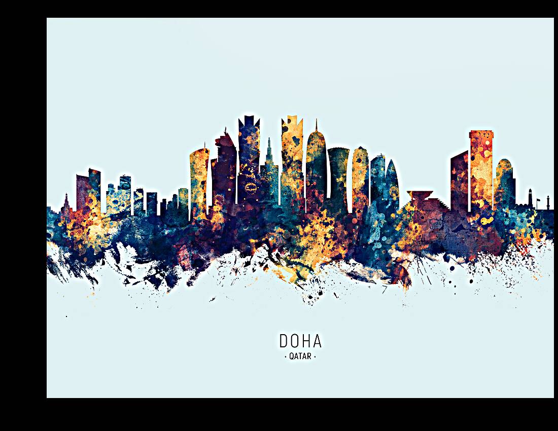 Doha Qatar Skyline Reproduction