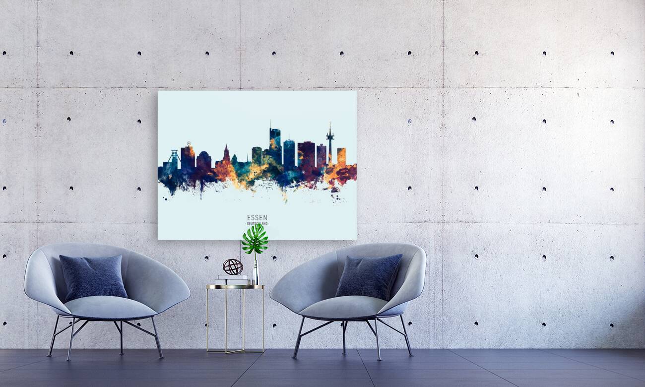 Essen Germany Skyline Reproduction