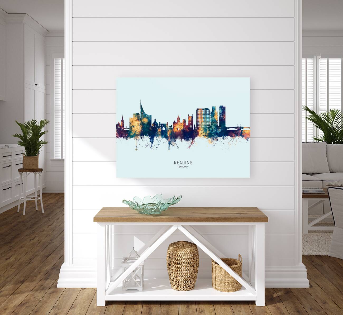 Reading England Skyline Reproduction