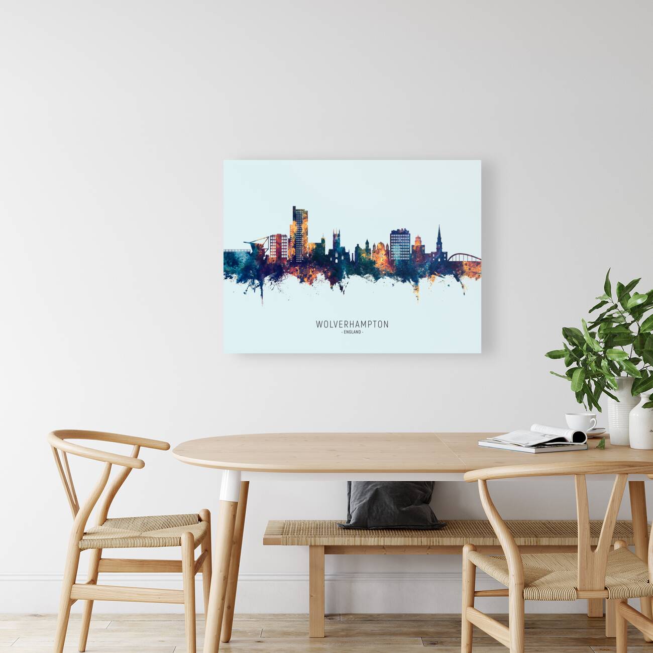Wolverhampton England Skyline Reproduction