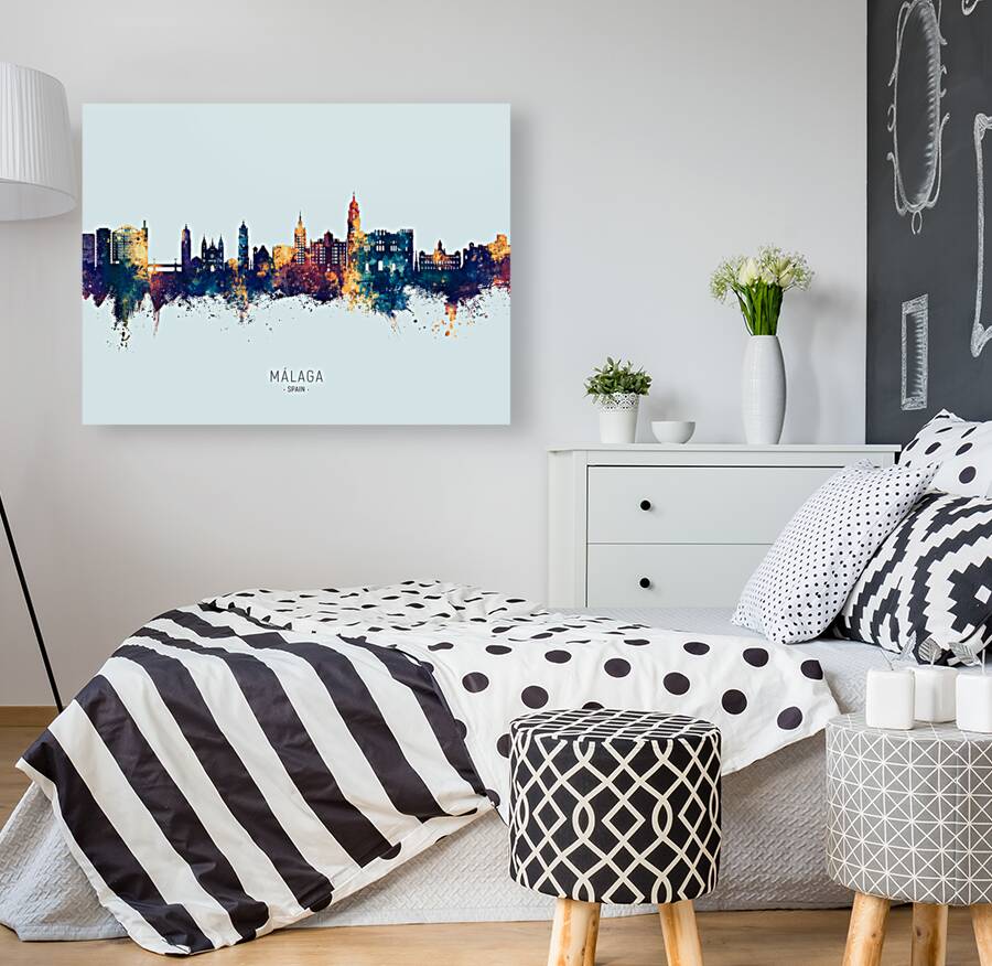 Malaga Spain Skyline Reproduction